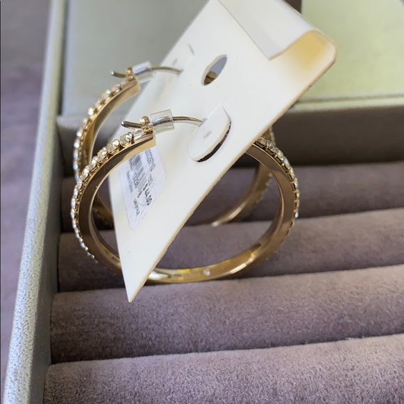 Fossil Gold Brand New Shiny Hoops - Picture 3 of 4